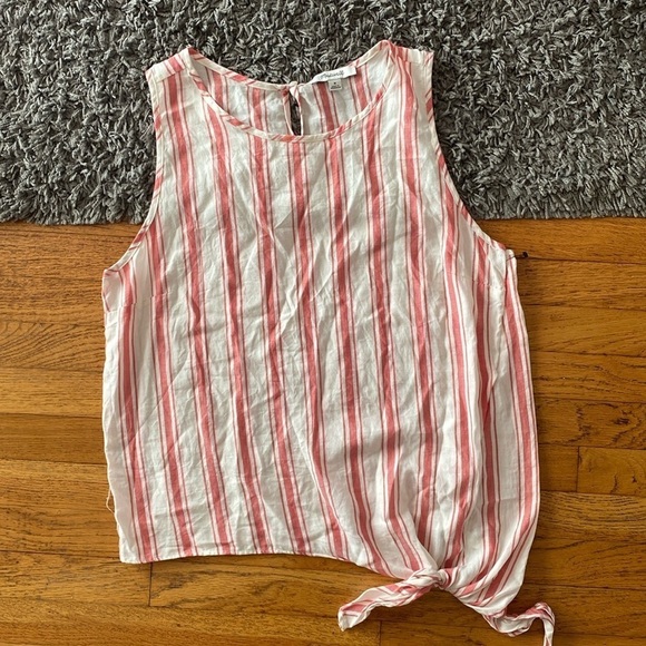 Madewell Side-Tie Tank in Marcia Stripe Size Medium - Picture 3 of 12